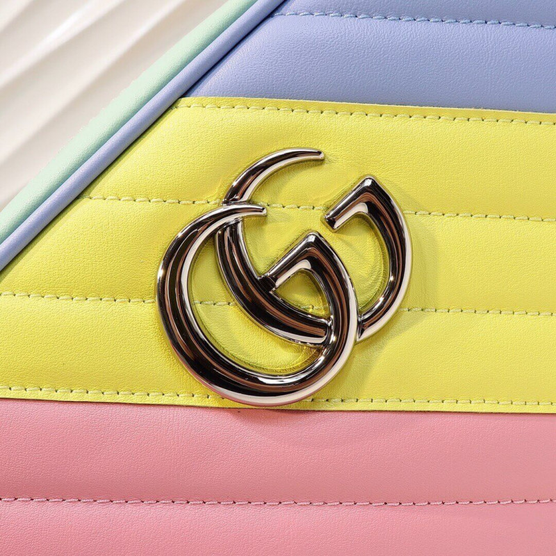 Replica Gucci Gg Marmont Small Shoulder Bag In Pastel And Rainbow 4476321:1High-quality replica