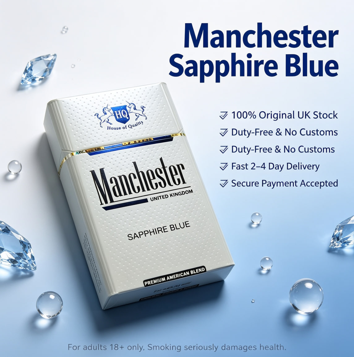 Manchester sapphire blue （10-Pack Carton）