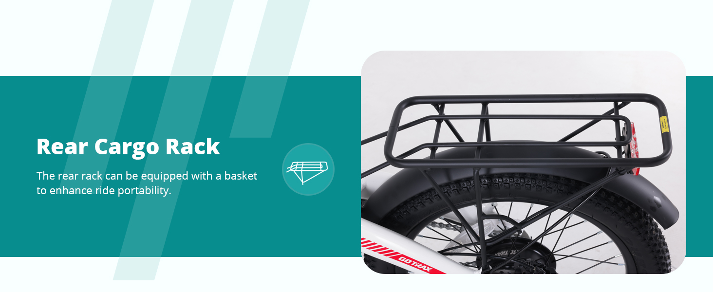 Vélo électrique avec porte-bagages arrière