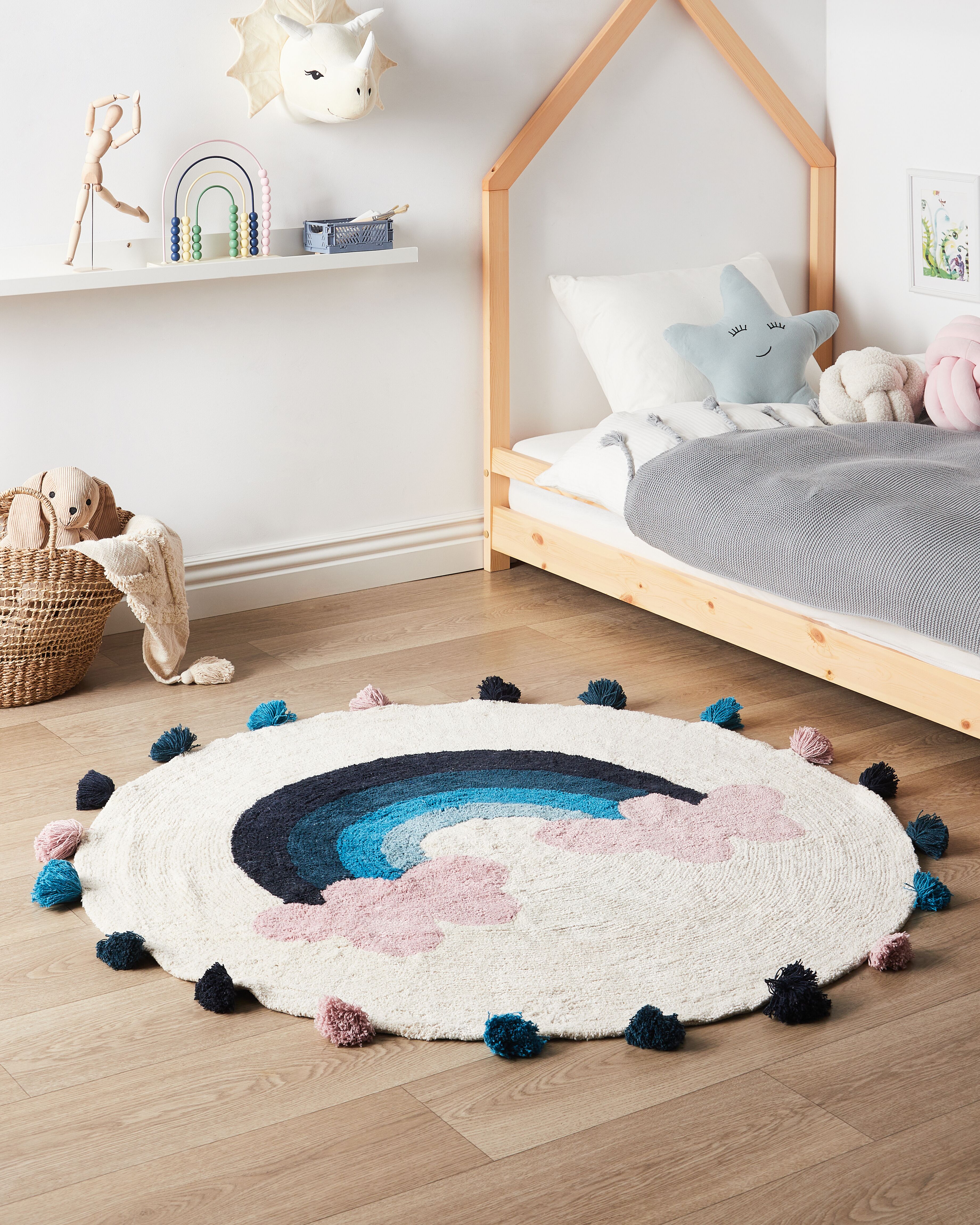 Kids Rug GORISA Multicolour ø 120 cm Cotton