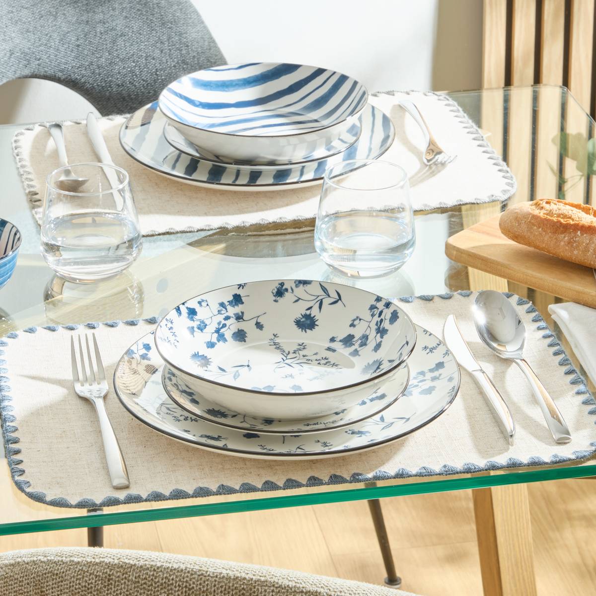 Set of 6 deep plates "Umami" Porcelain, D.20 cm