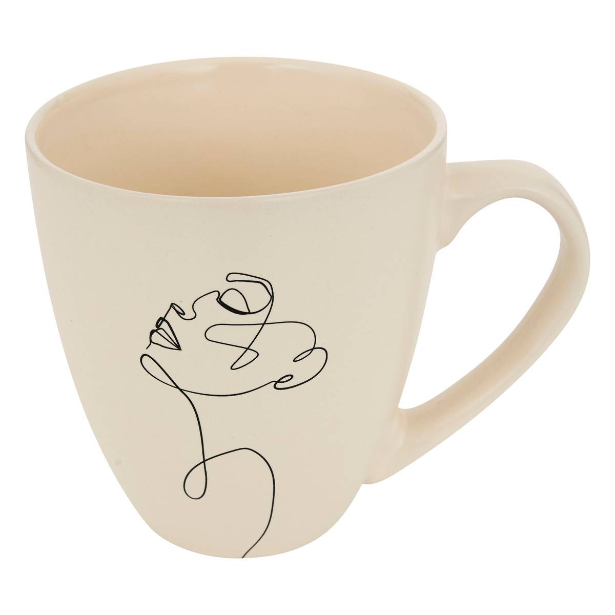 Mug "Face" Earthenware, 500 ml
