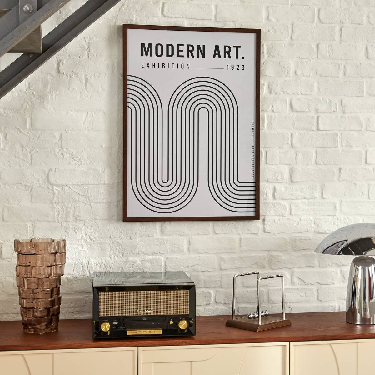 Framed Poster "Adem" Black & White, 50x70 cm