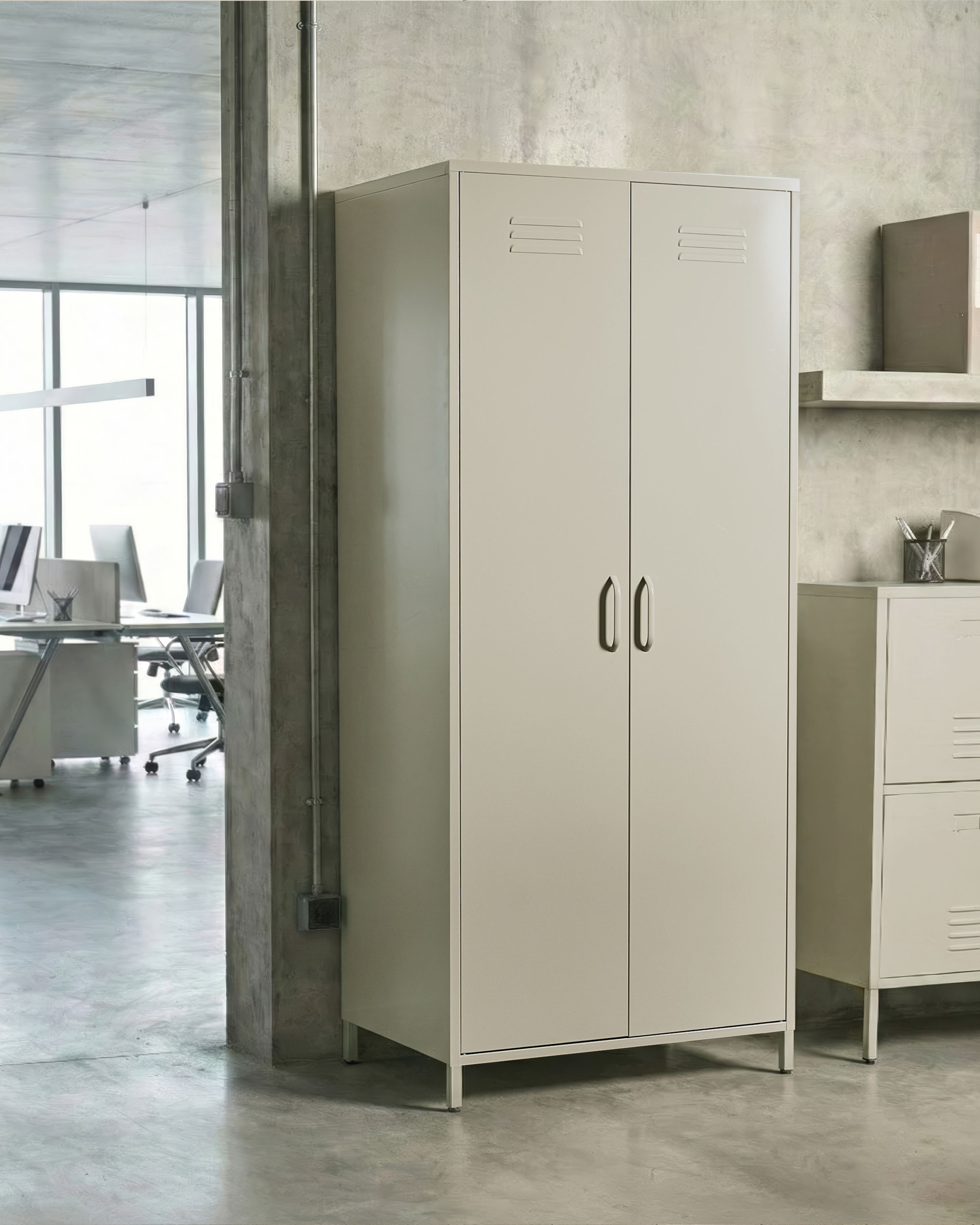 Storage Unit VARNA Metal Light Beige
