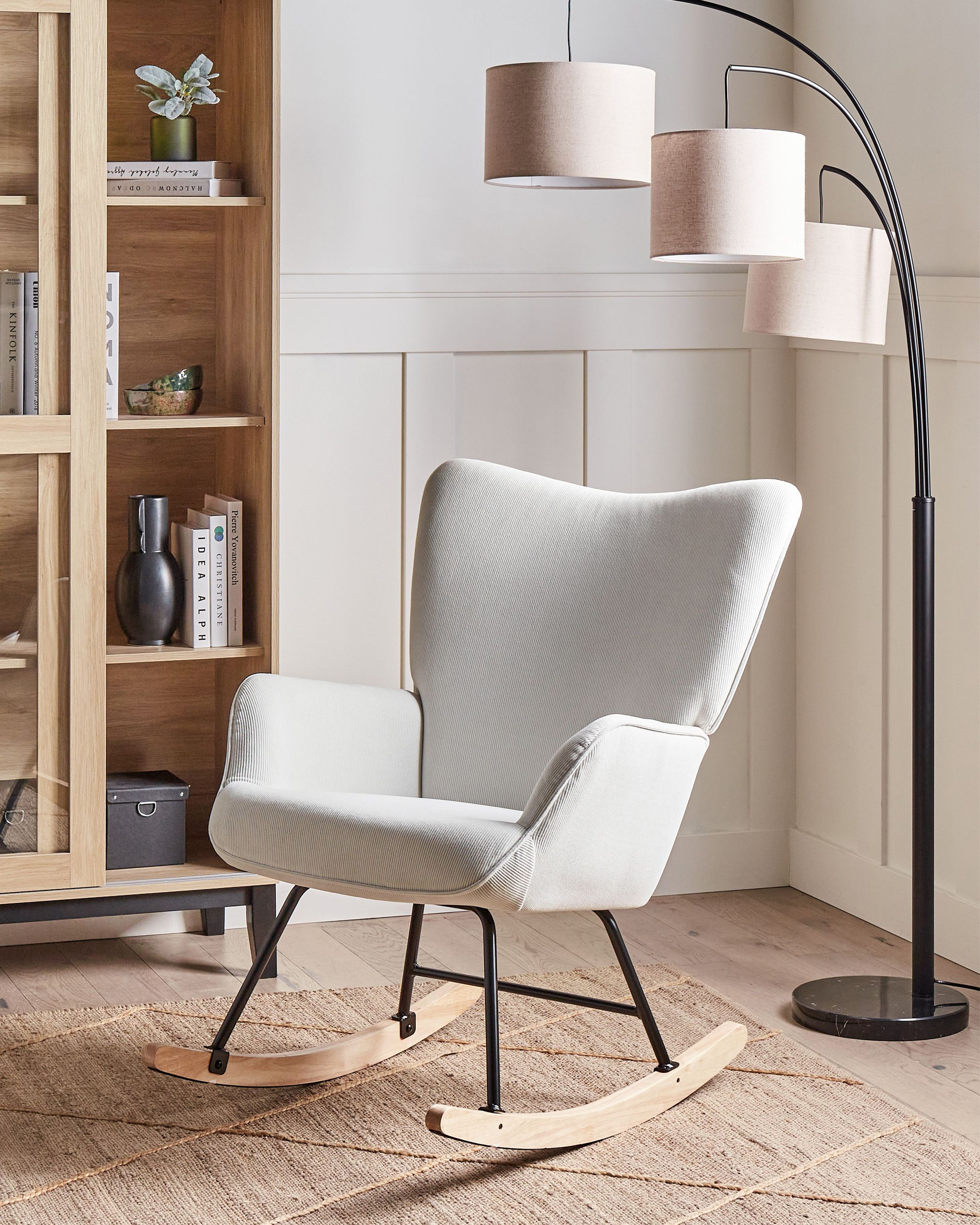 Rocking Chair ARSET Corduroy Off-White