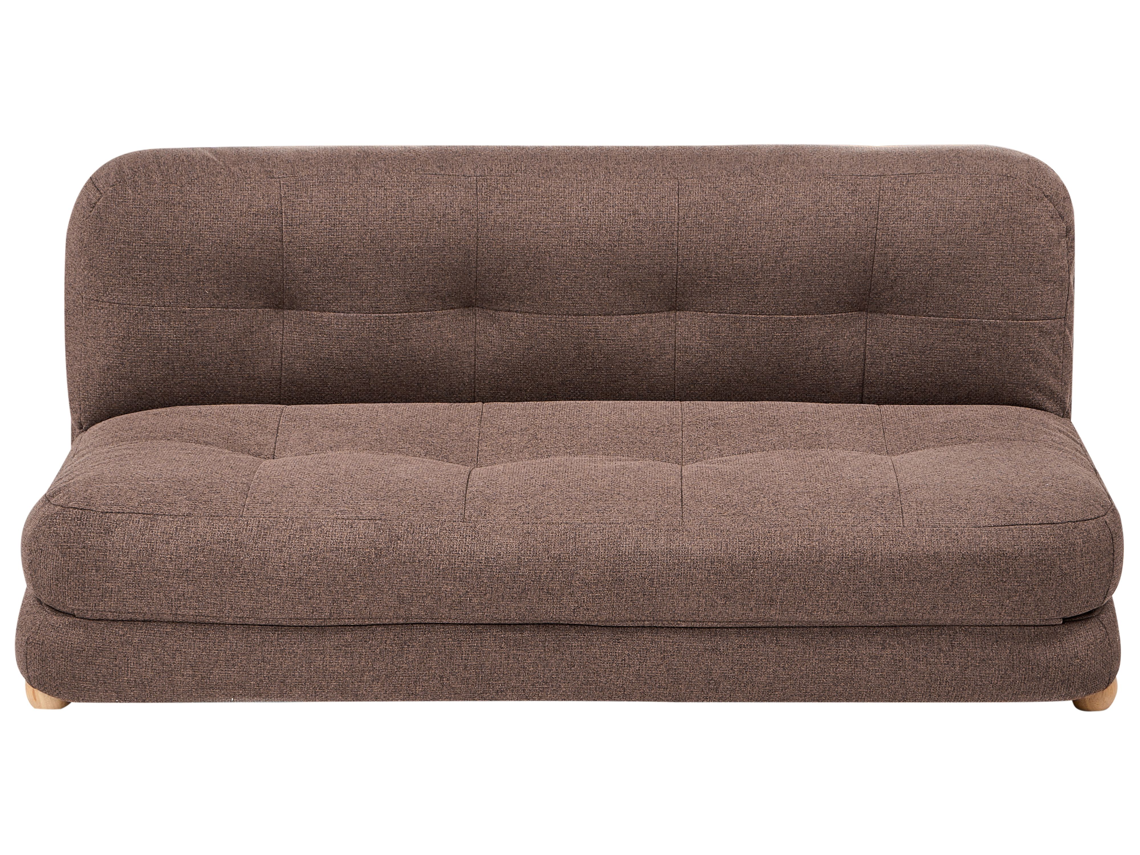 Sofa Bed 2 Seater ESBJERG Faux Linen Brown