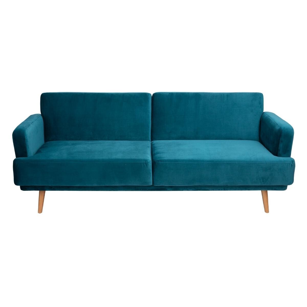 Sofa bed "Jack" 3-seater, Velvet, Teal Blue