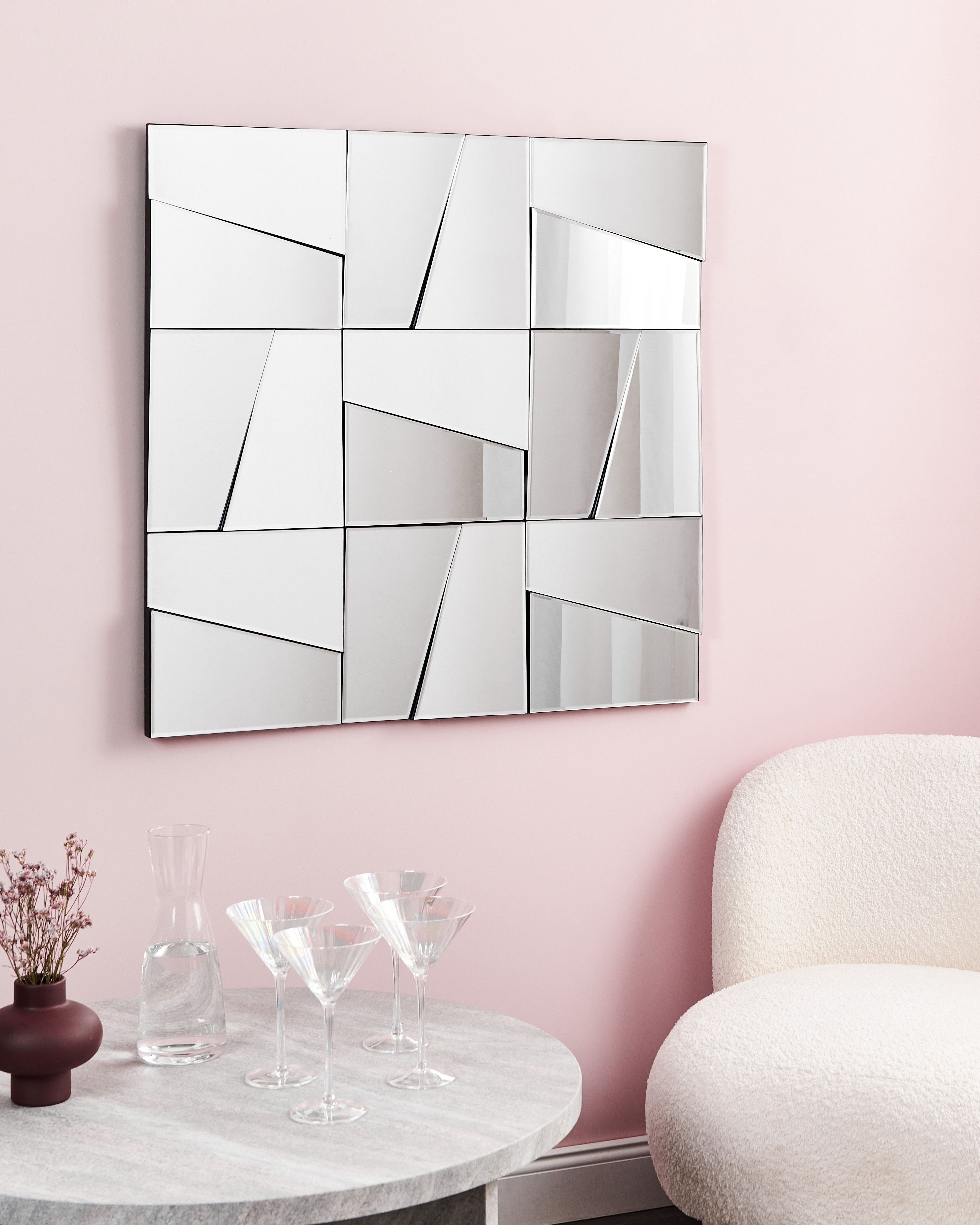 Wall Mirror ANCEMONT 80 cm 80 cm Silver