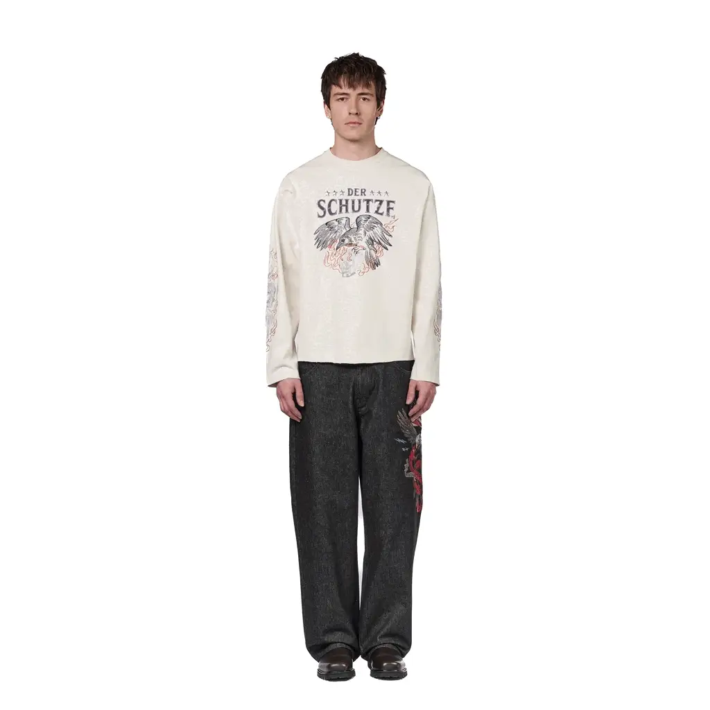 "hellboy" Longsleeve off white