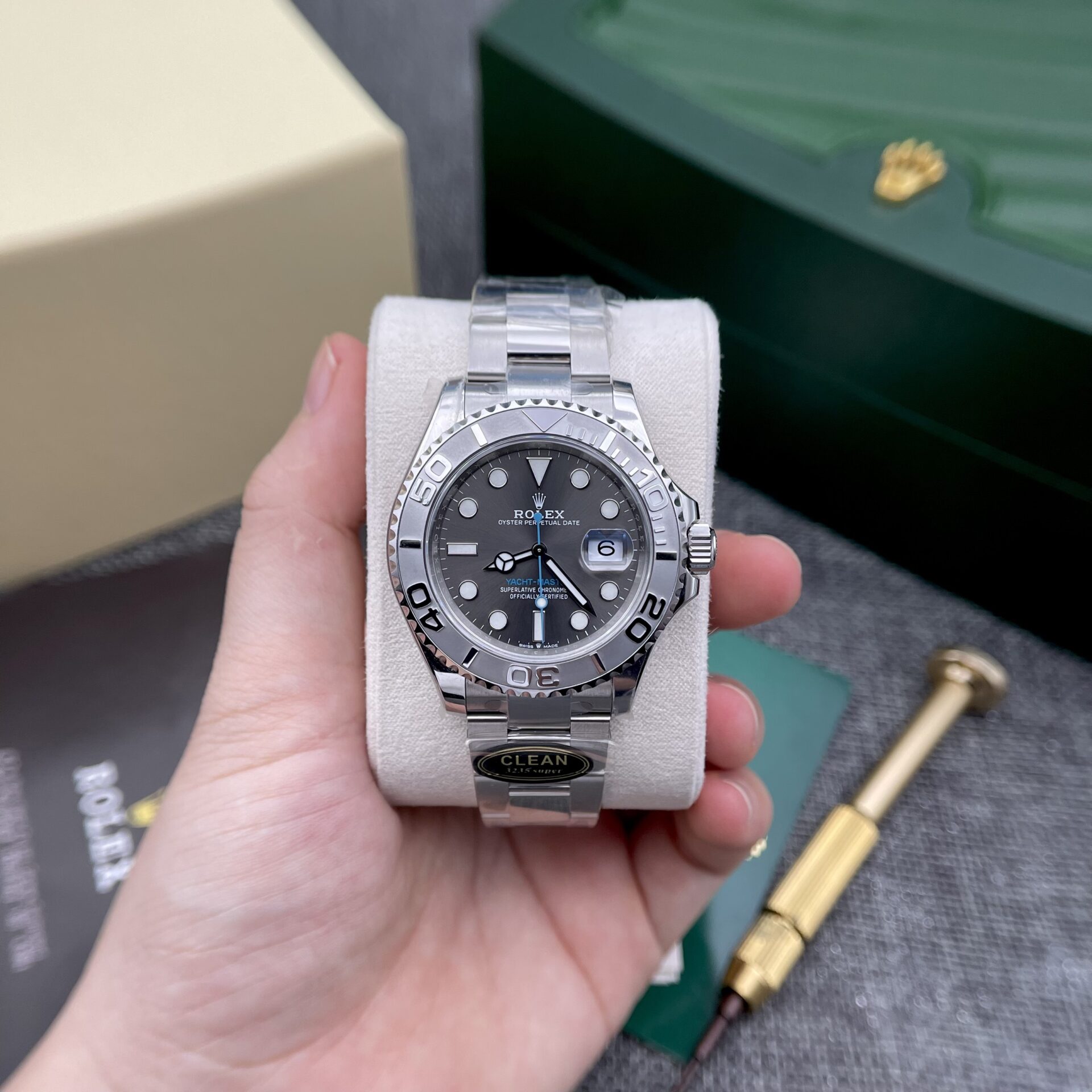 Rolex Yacht-Master 116622 Replica Watch Grey Dial Clean Factory 40mm - Elite Watch Atelier