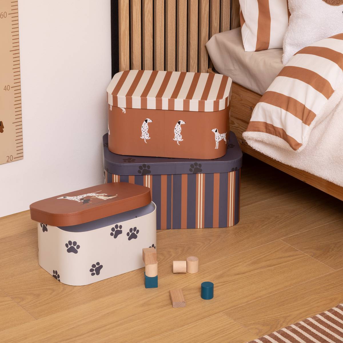 Set of 3 "Scott" boxes 36.8x19 cm