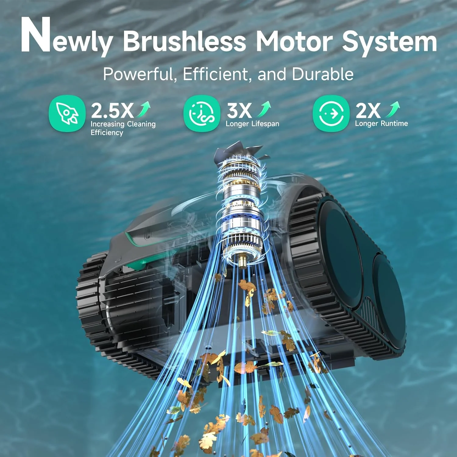 WYBOT Cordless Robotic Pool Cleaner With Dual Filtration And 180 Minutes Runtime - C2 - Image 4 WYBOT Cordless Robotic Pool Cleaner With Dual Filtration And 180 Minutes Runtime - C2 - Image 4