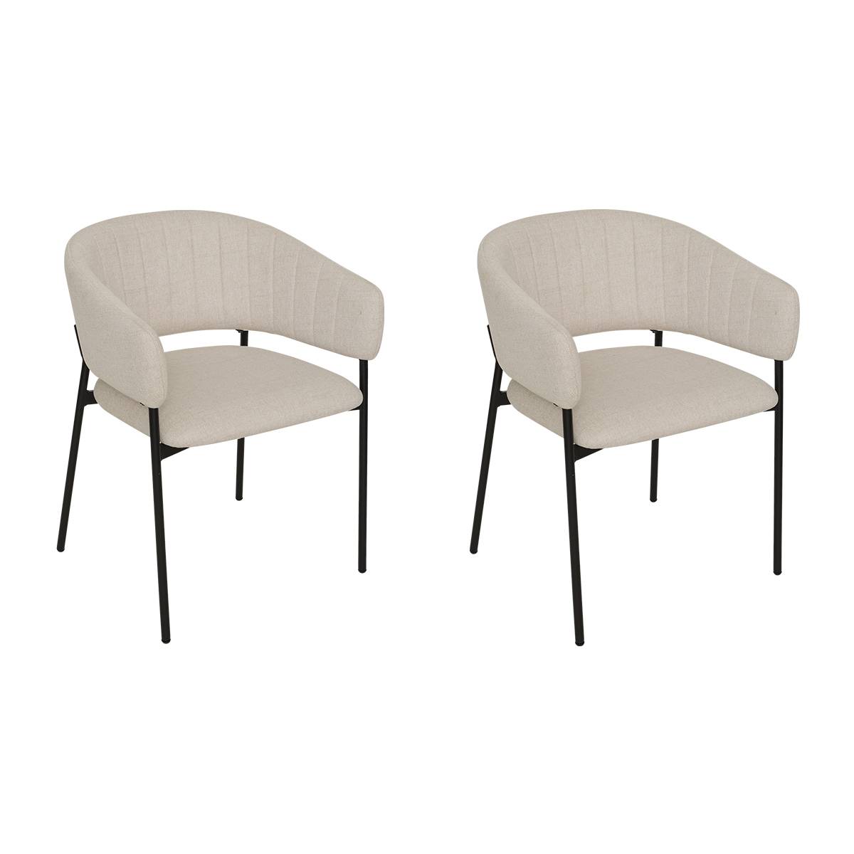 Set of 2 "Solea" Armchairs Beige