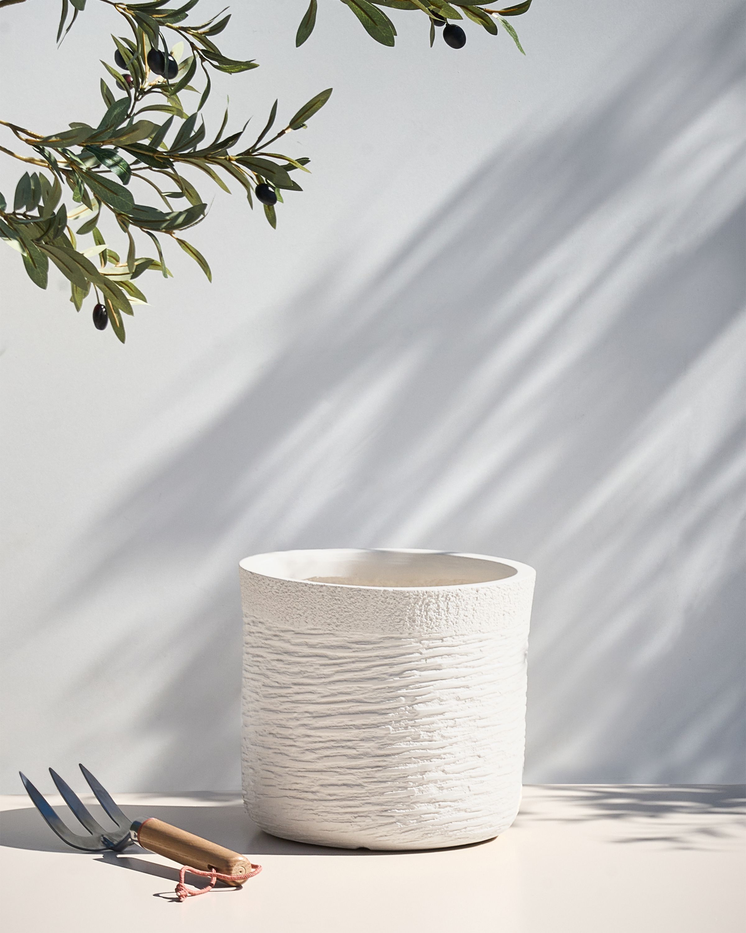 Plant Pot SAMOS 26 cm Light Beige