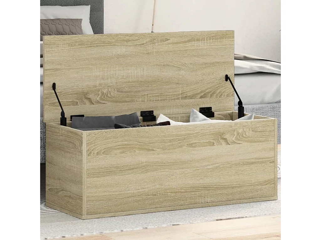 Boîte de rangement chêne sonoma 90x35x35 cm bois d'ingénierie