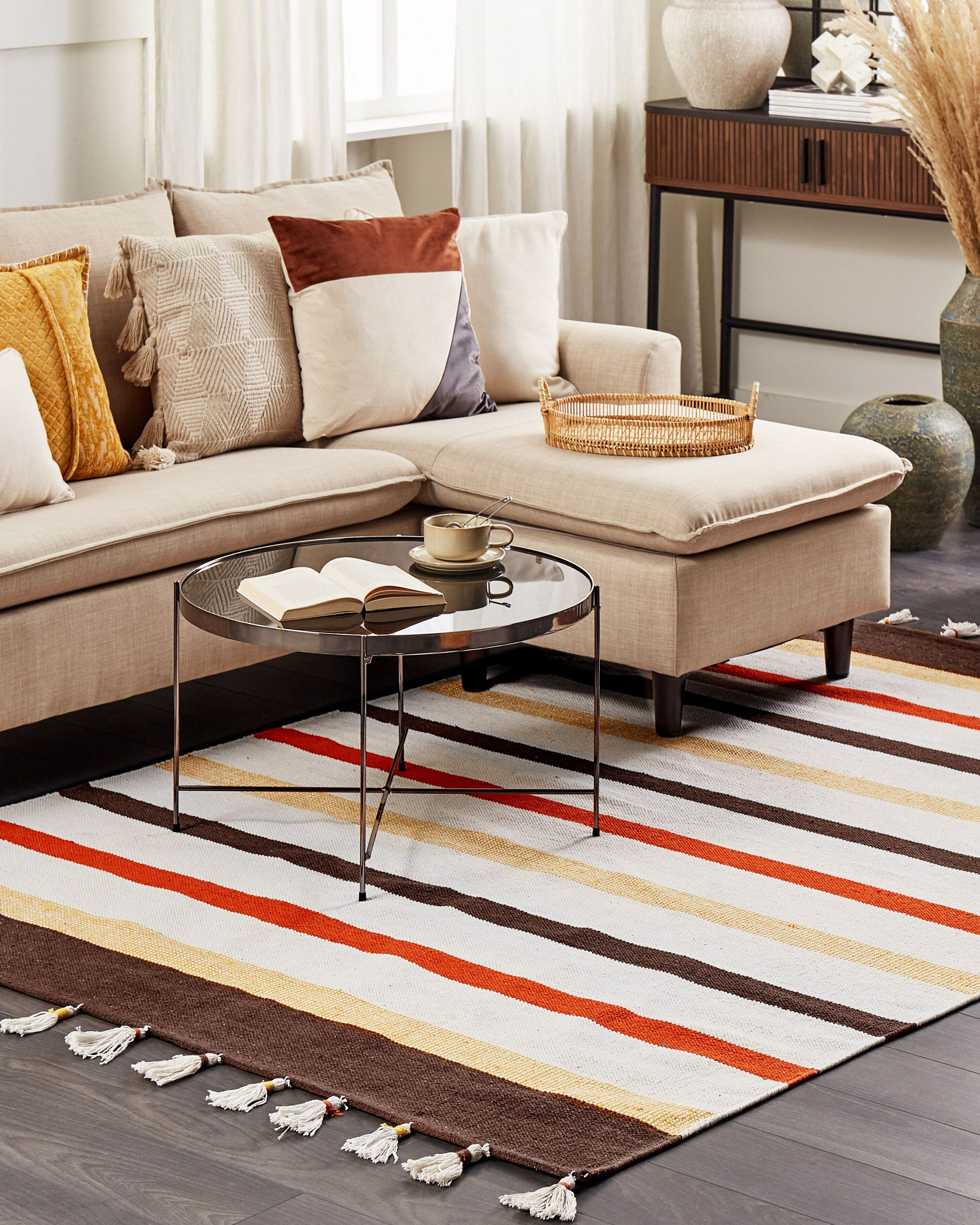 Rug HISARLI Brown 160 x 230 cm Cotton