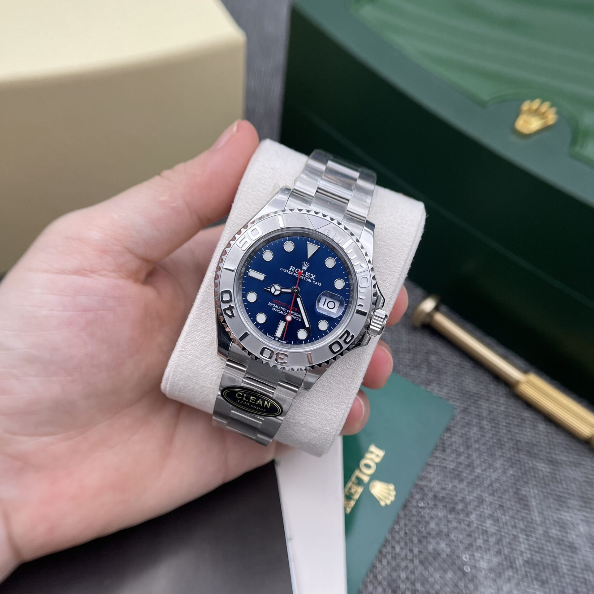 Rolex Replica 1:1 Watch Yacht-Master 116622 Blue Dial Clean Factory 40mm - Elite Watch Atelier