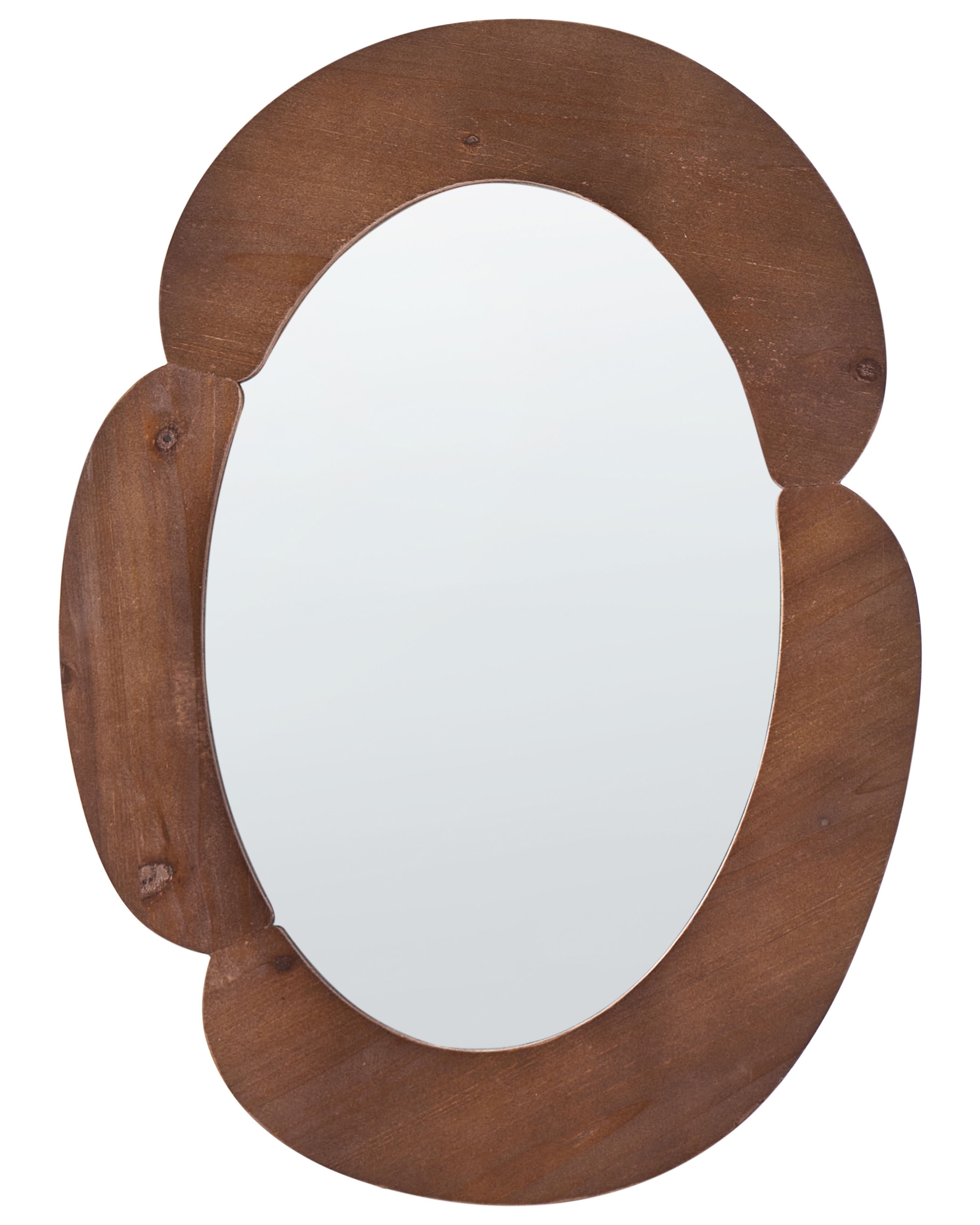 Wall Mirror ALVENA 60 cm 80 cm Dark Brown
