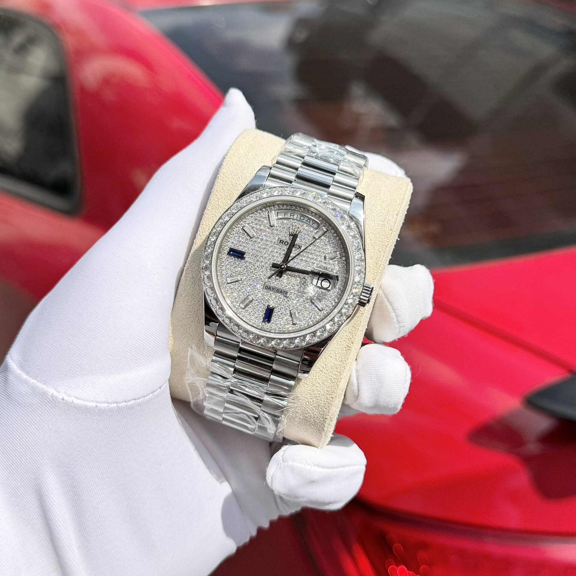 Rolex Day-Date Moissanite Diamond Replica Watch GM Factory V2 40mm - Top club