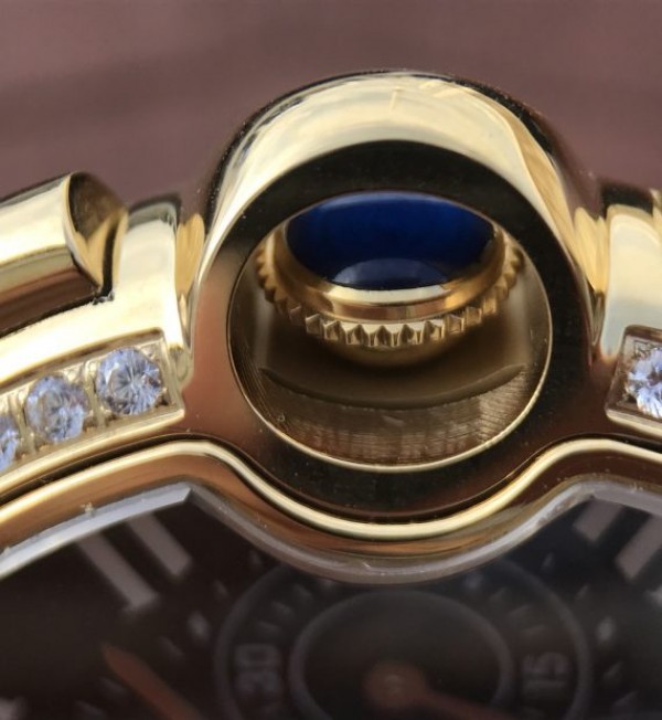 Replica Cartier Ballon Bleu De Cartier Chrono 44mm YG Black Dial Leather Strap A8101 - Top club