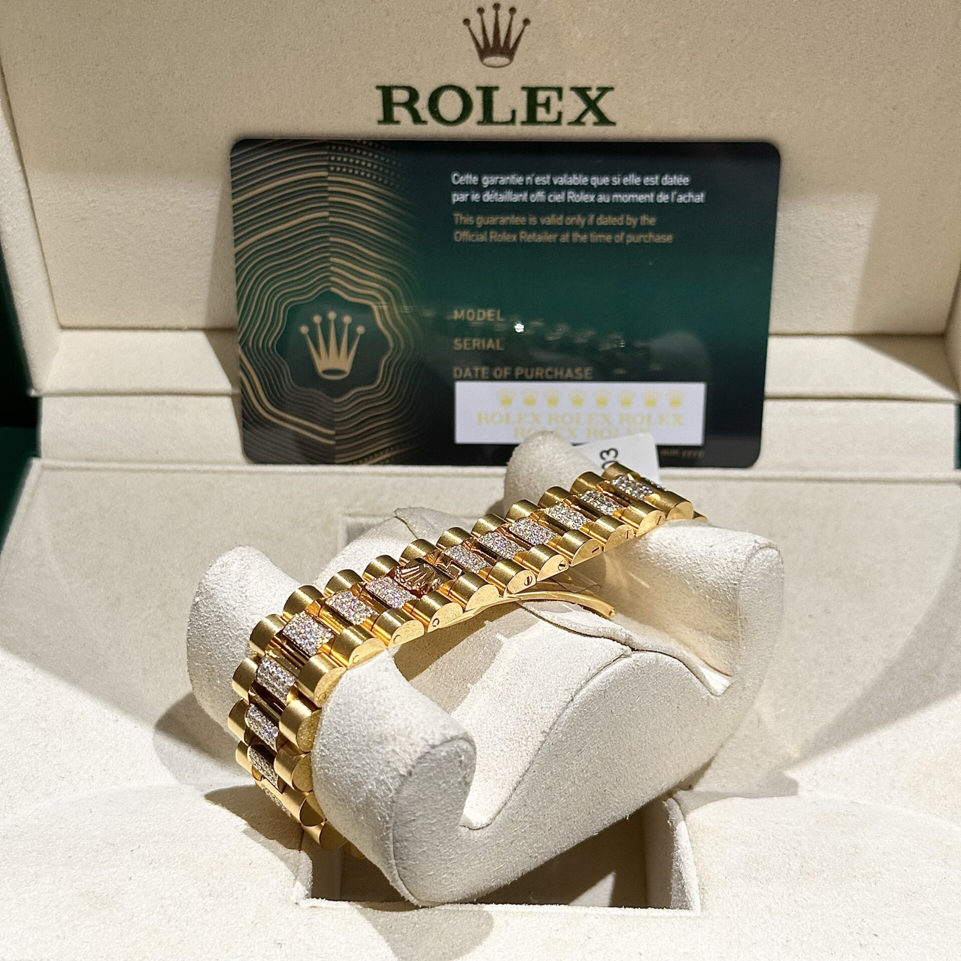 Rolex Rep 11 Watch DateJust Women s 18K Gold Wrapped With Moissanite Diamonds 31mm - Top club