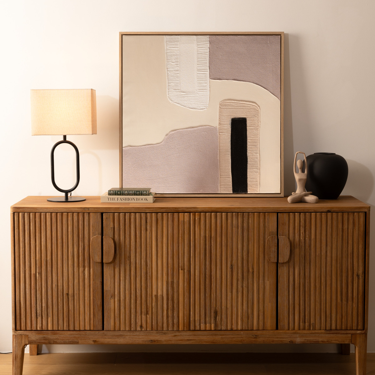 3D wall art "Laurenz" White and purple, 80x80 cm