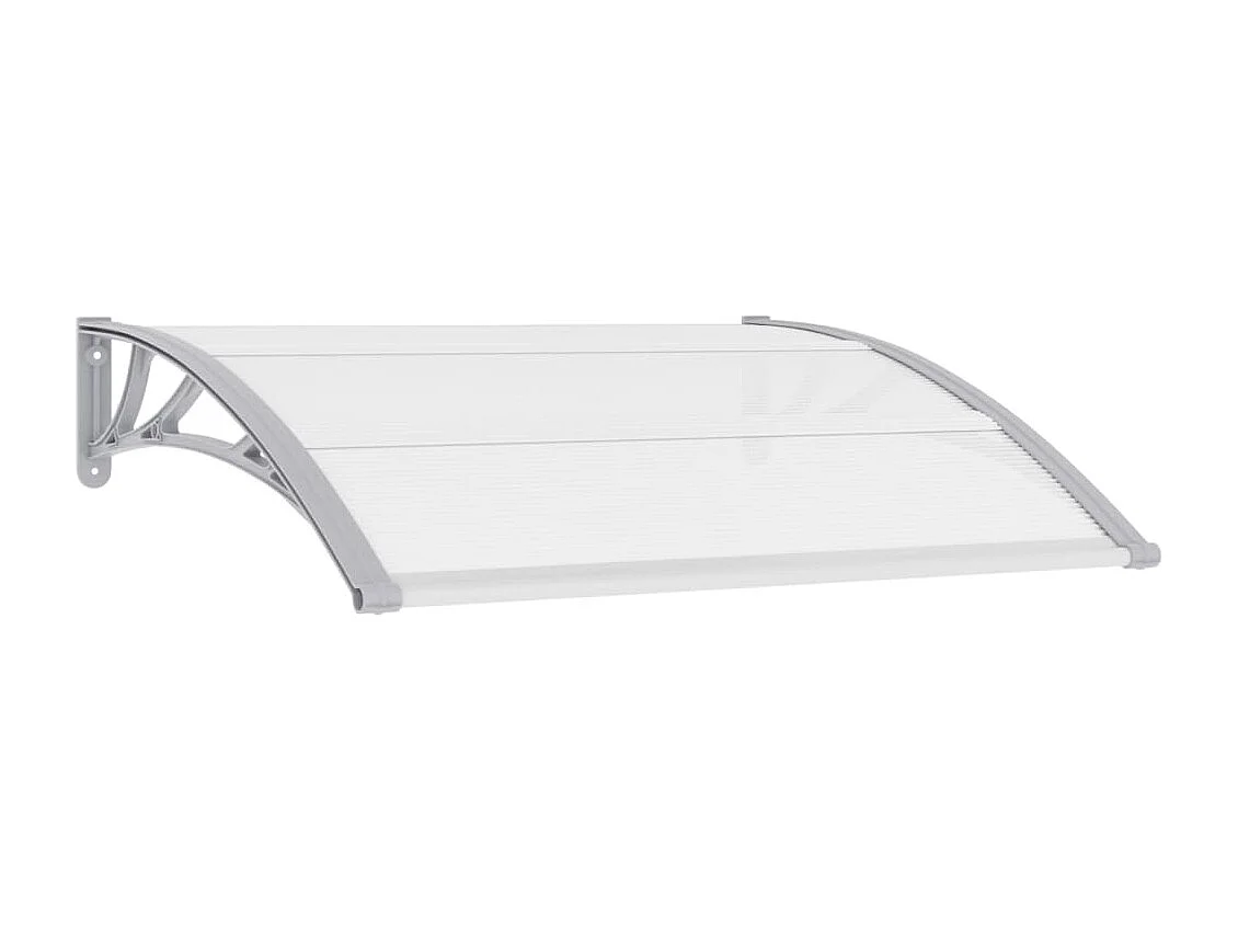 Auvent de porte Gris 120 x 100 cm PC WVGQ5092