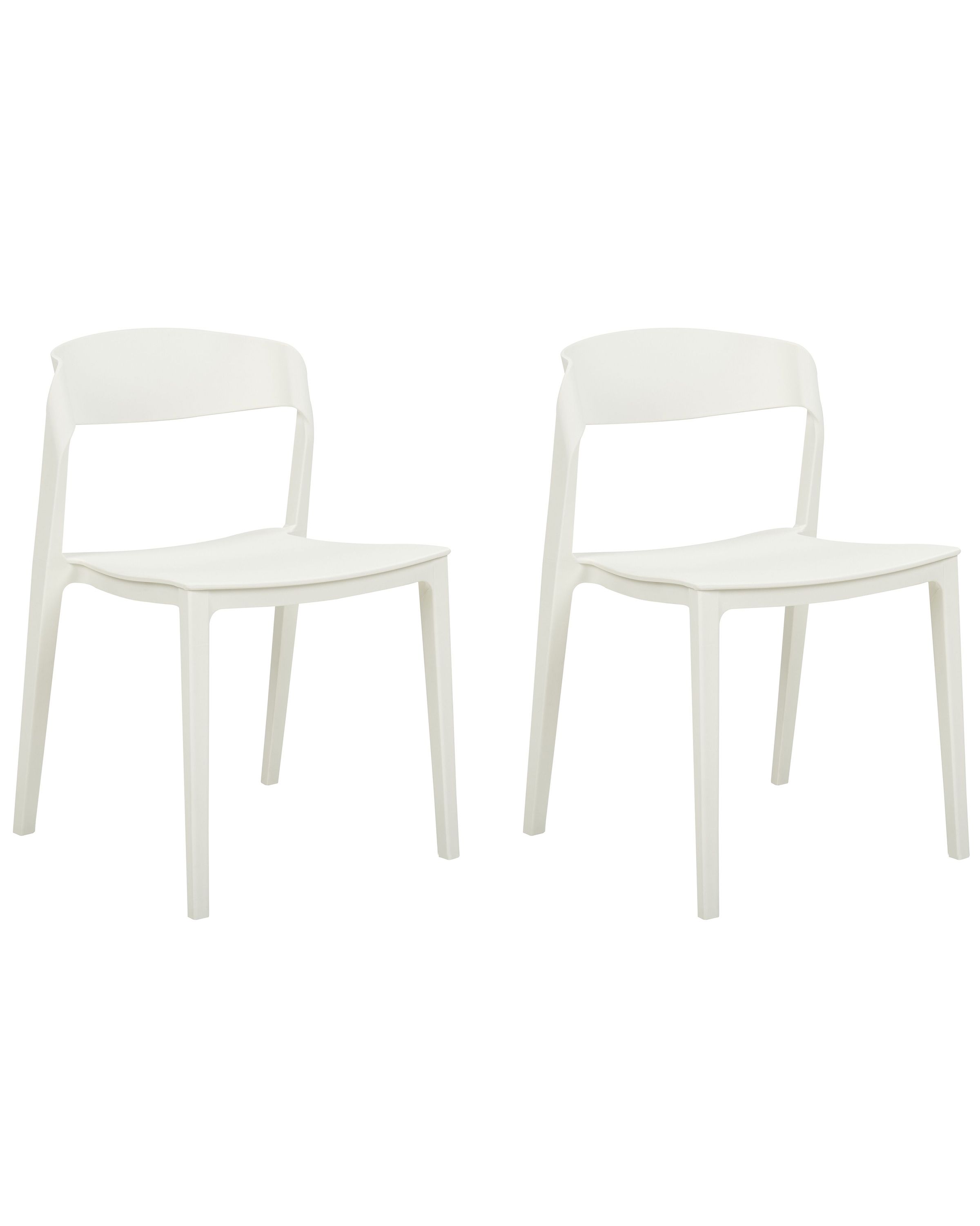 Set of 2 Dining Chairs SOMERS White
