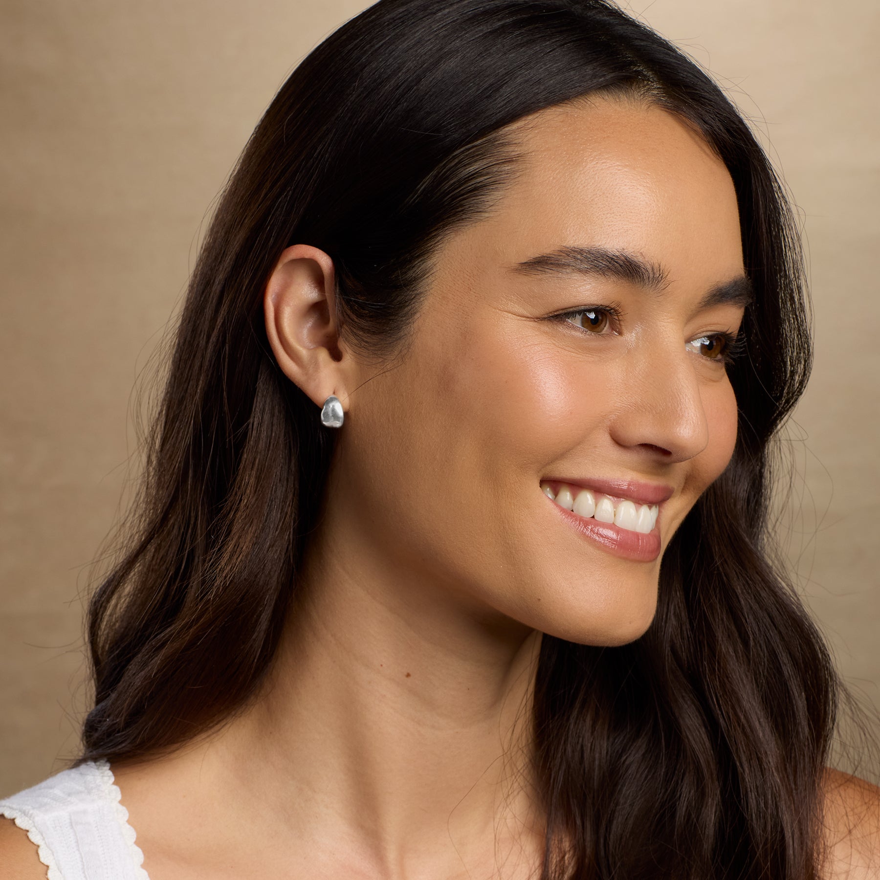 Dimpled Demi Hoops - Sundance Clothing