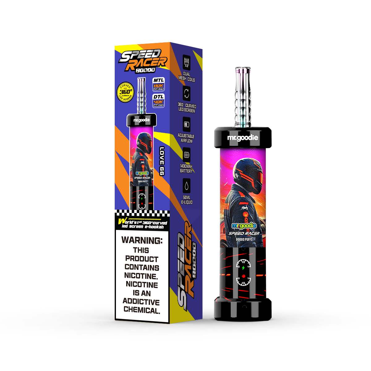 Mr.Goodie Speed Race  80000 Puffs E-Hookah