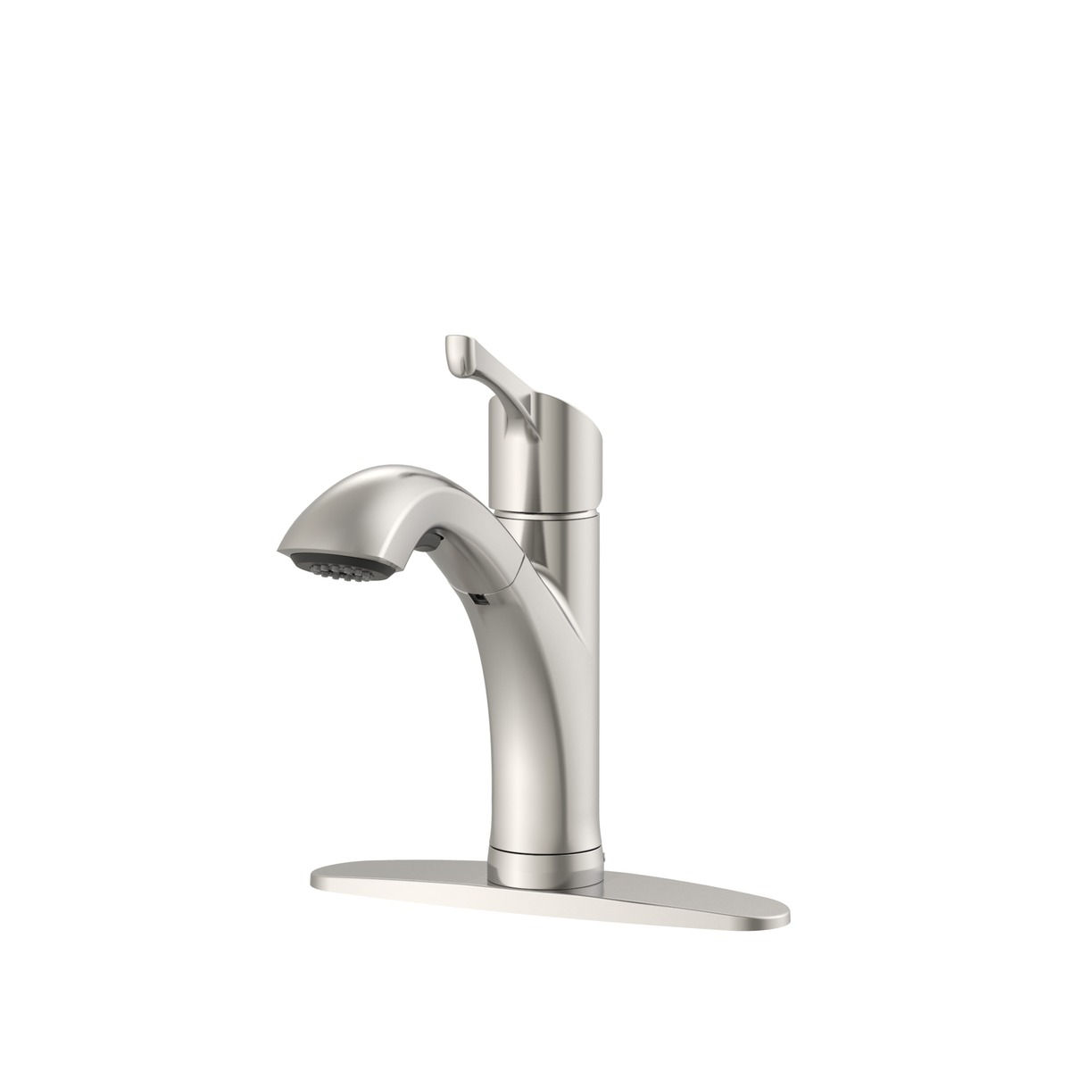 Home Impressions 1-Handle Lever Pull-Out Kitchen Faucet, Brushed Nickel