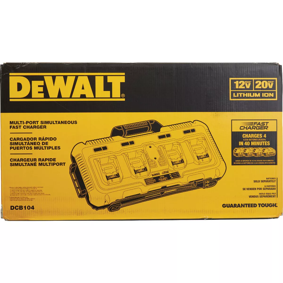 DEWALT 12V/20V/60V MAX 8A Lithium-Ion 4-Port Fast Battery Charger