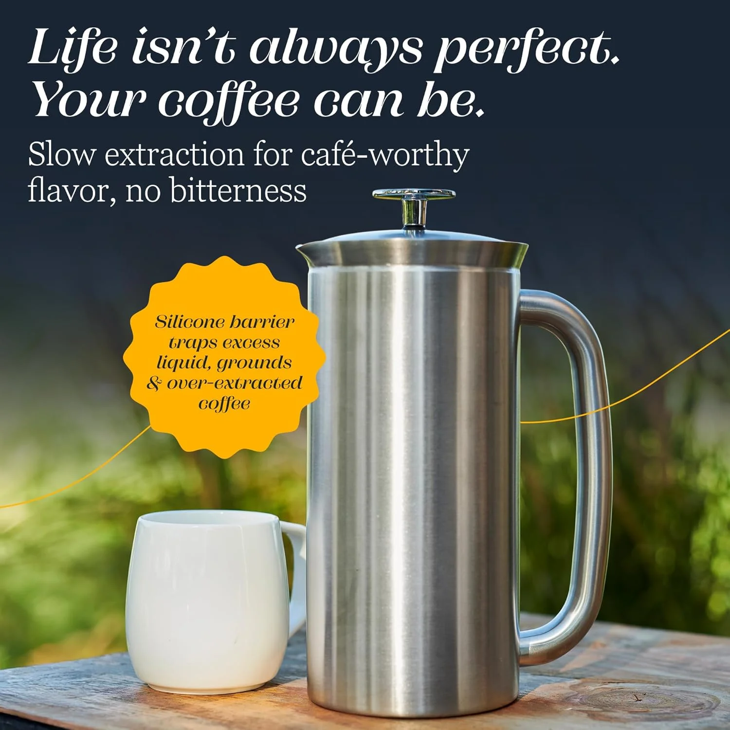 ESPRO P7 French Press Coffee Maker - Double-Walled Stainless Steel Insulated with Micro-Filter, 18 Oz, Brushed Stainless Steel - Image 7