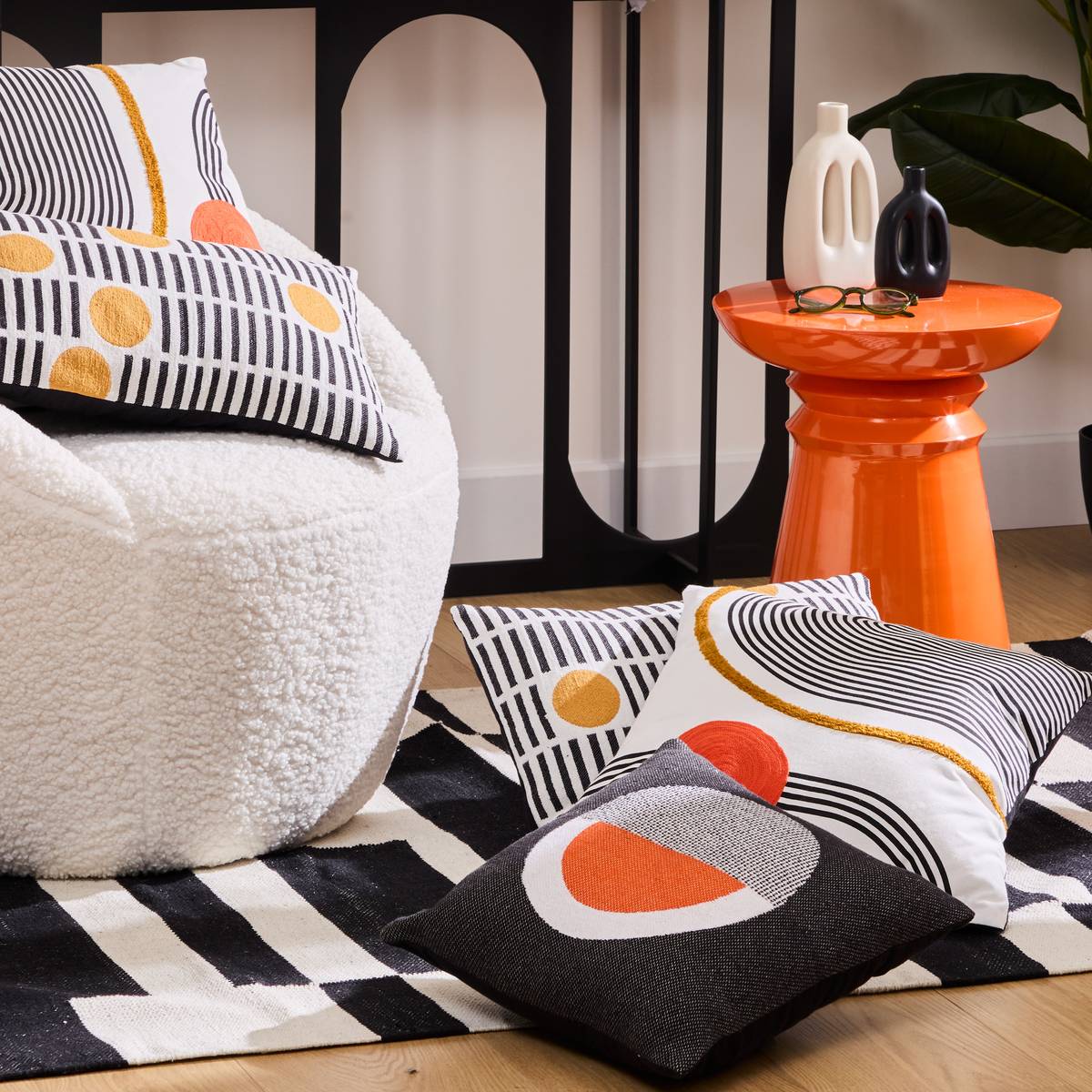 Cushion "Kubus" Black & White, 30x50 cm