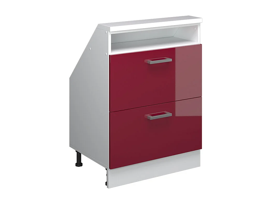 Meuble de rangement sous pente rouge brillant 60x46x81.6 rion