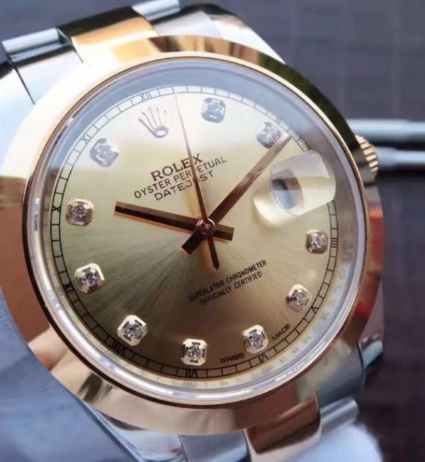 Replica Rolex DateJust 41mm 126331 Noob RG Wrapped RG Dial Diamonds Markers SS/RG Jubilee Bracelet A3235 - Top club