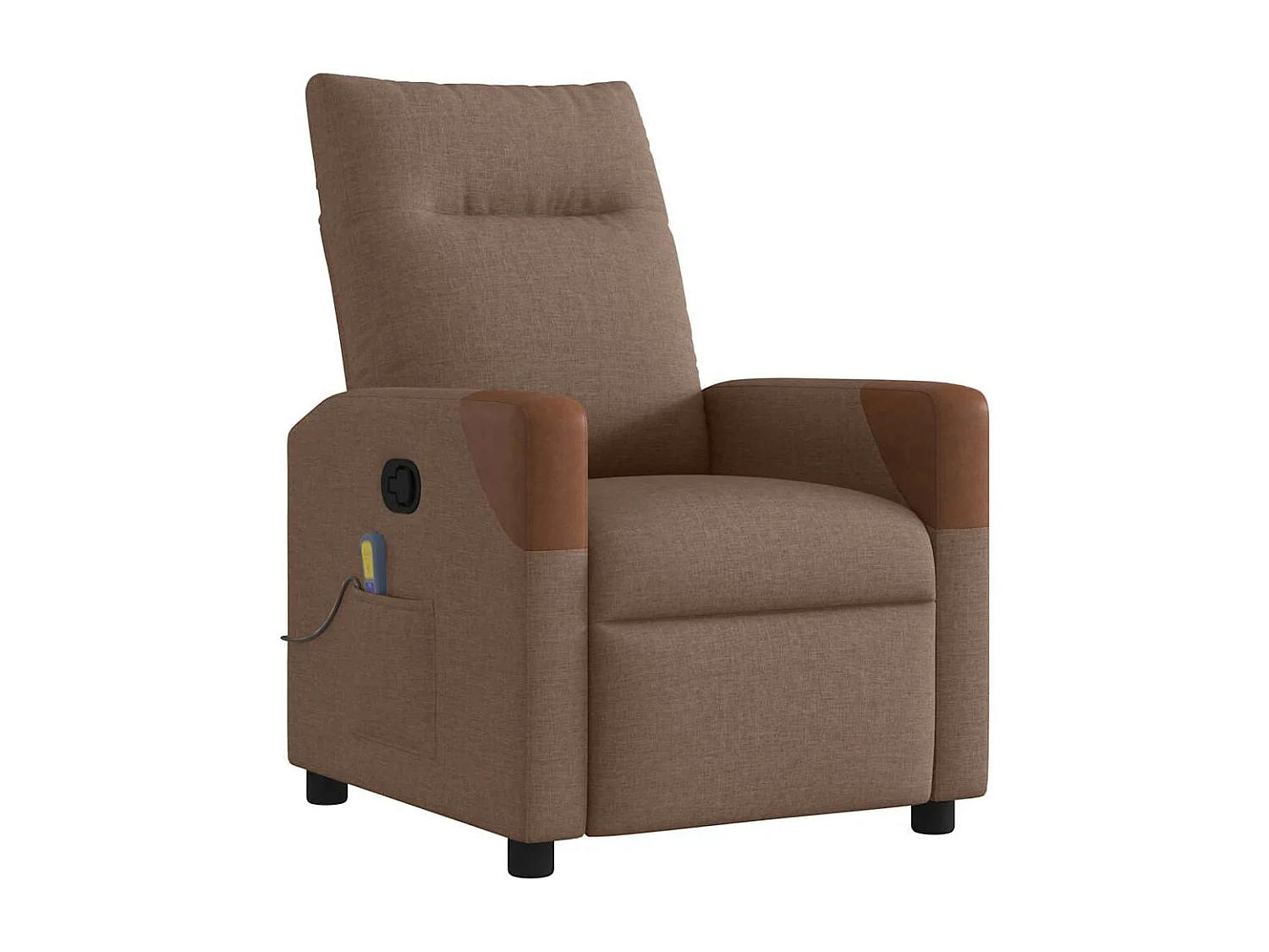 Fauteuil inclinable-Chaise de relax-Fauteuil de Massage Marron Tissu SHL2248