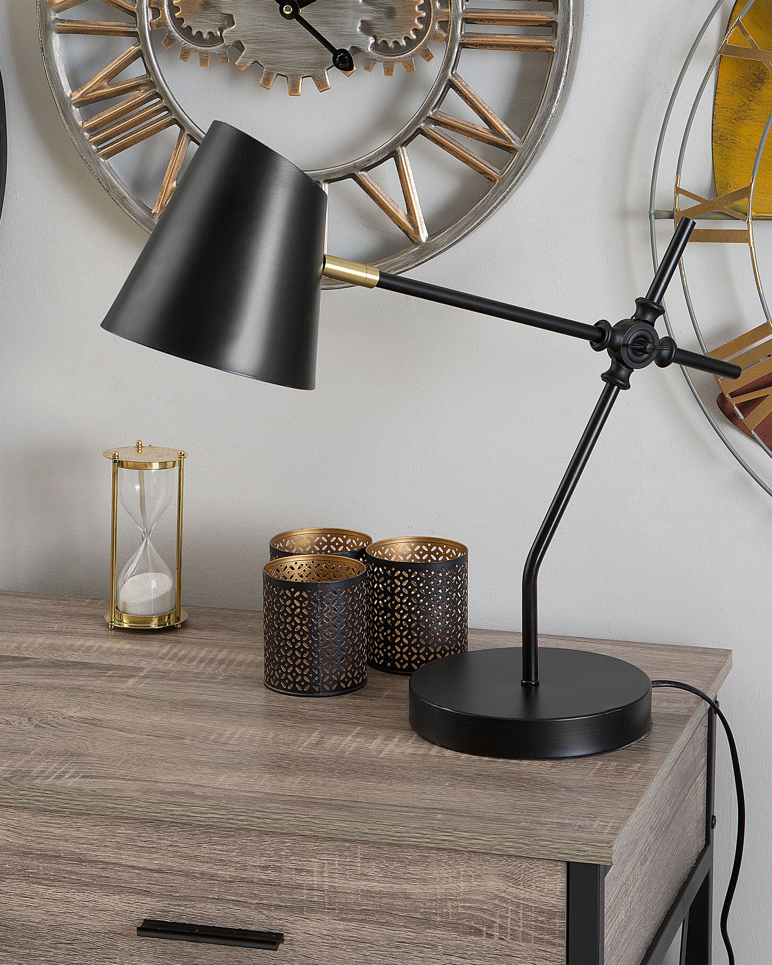 Desk Lamp HORTON Adjustable Metal Black