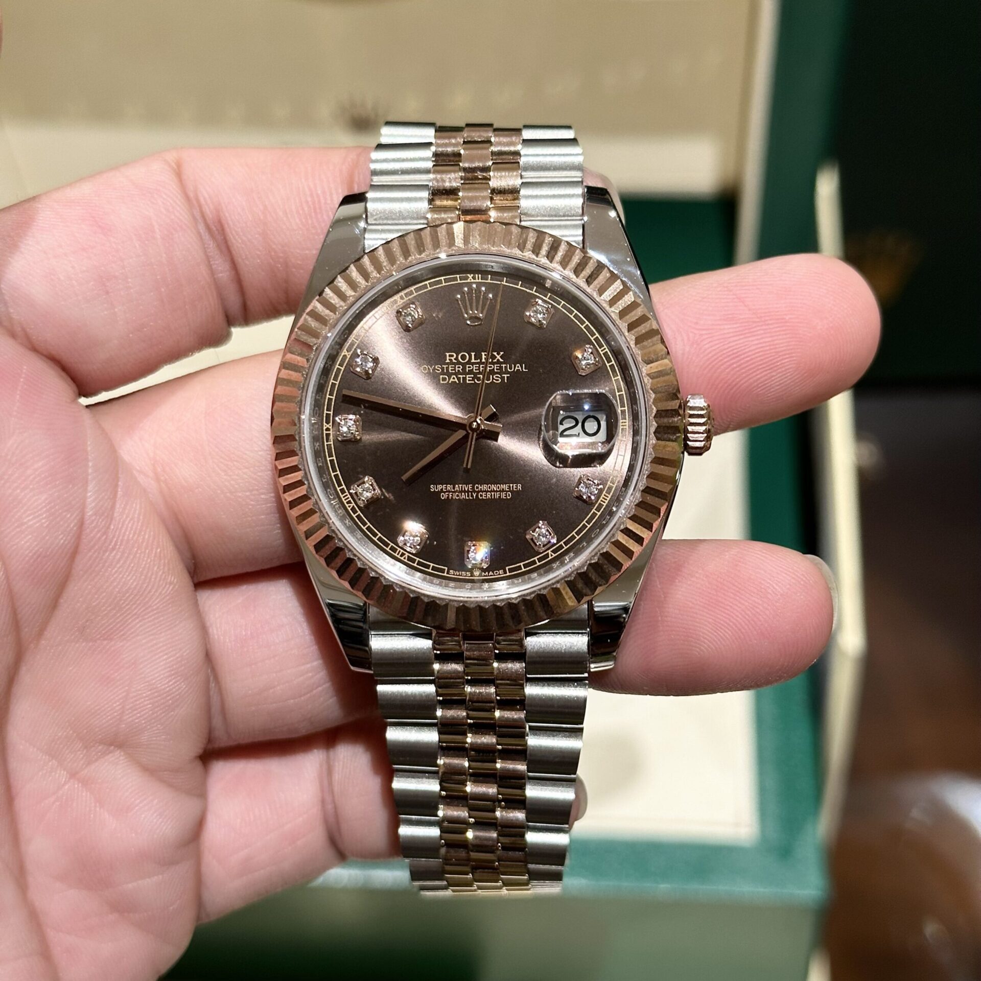 Rolex Replica 1:1 Watch DateJust Chocolate Dial EW Factory 41mm - Top club