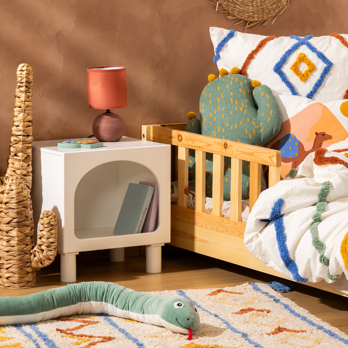 1-compartment nightstand "Tara" White, 42x40x32 cm