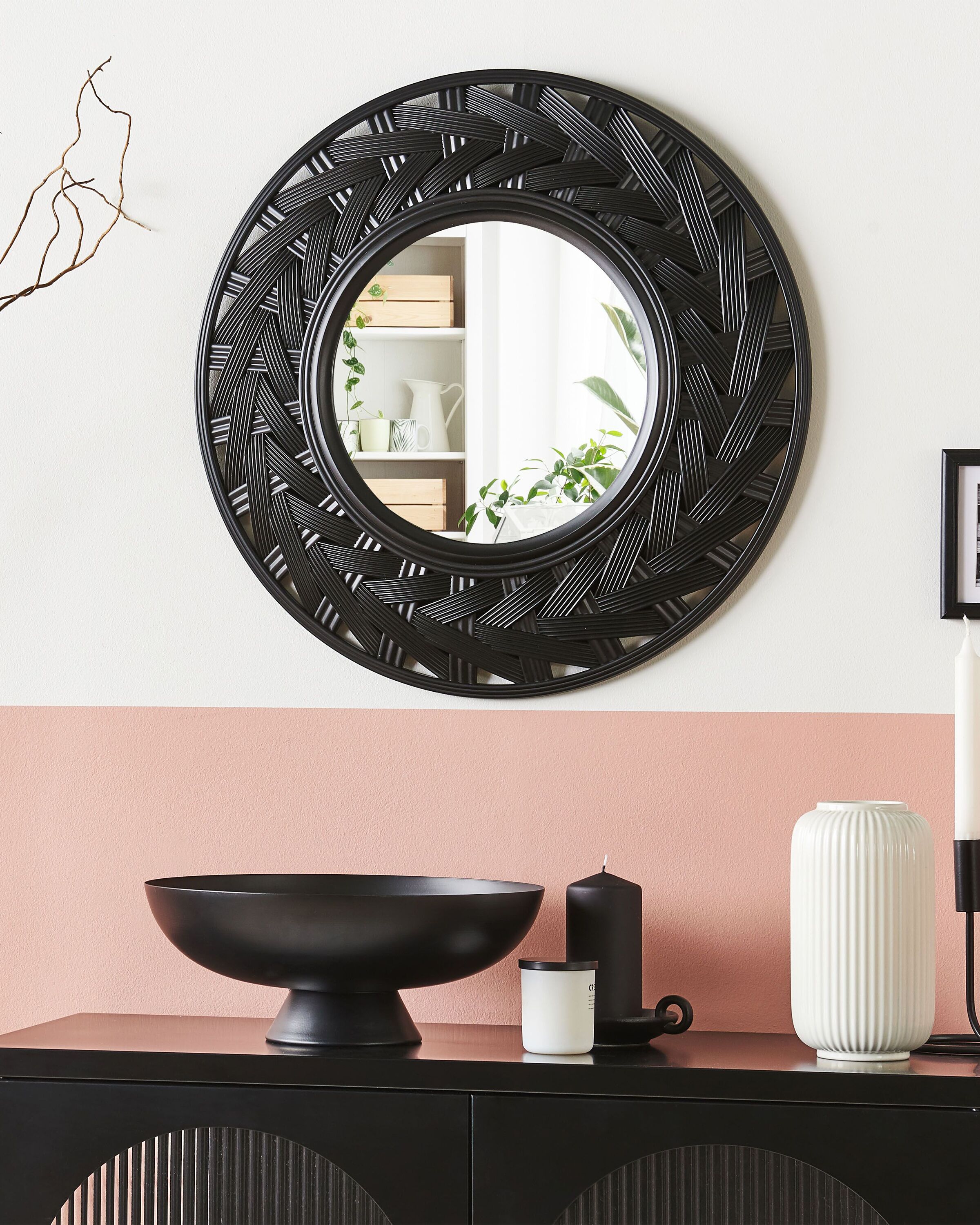 Wall Mirror TIERGA 60 cm 60 cm Black