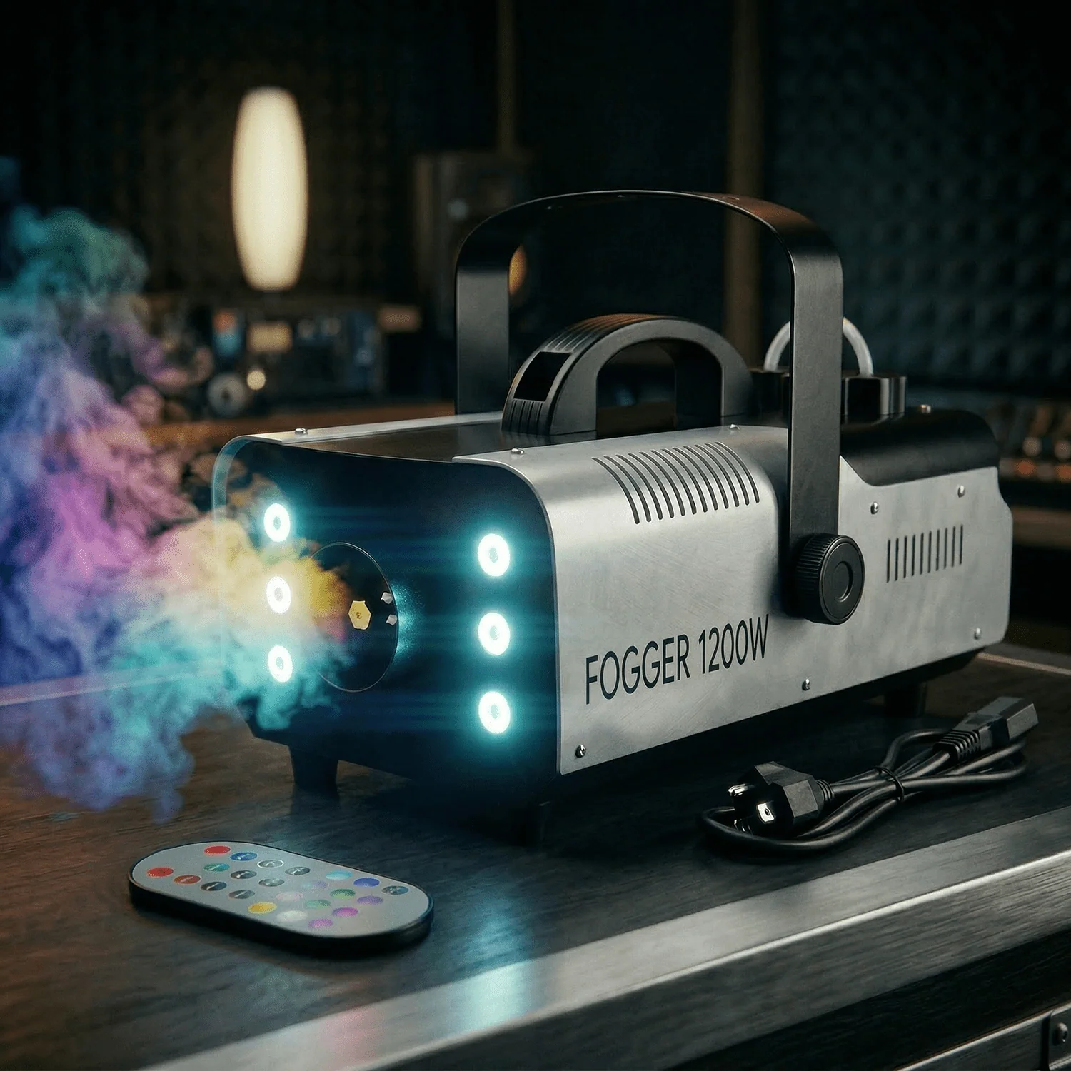 Halloween Fog Machine Smoke Machine 1200W with RGB LED Lights & Remote - Haze Smoke Generator for Halloween, Party, Stage, DJ, Club - Image 9 Halloween Fog Machine Smoke Machine 1200W with RGB LED Lights & Remote - Haze Smoke Generator for Halloween, Party, Stage, DJ, Club - Image 9