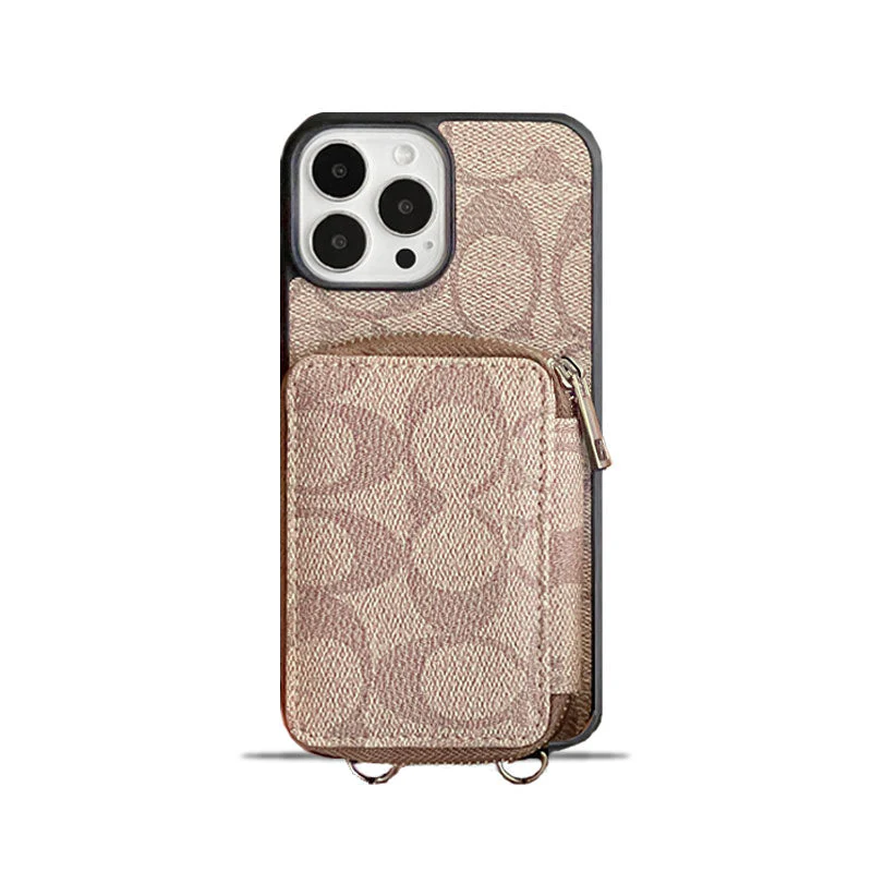 Coach iPhone Case With Wallet Coffee-LQB241412 - Wholesale & Influencer