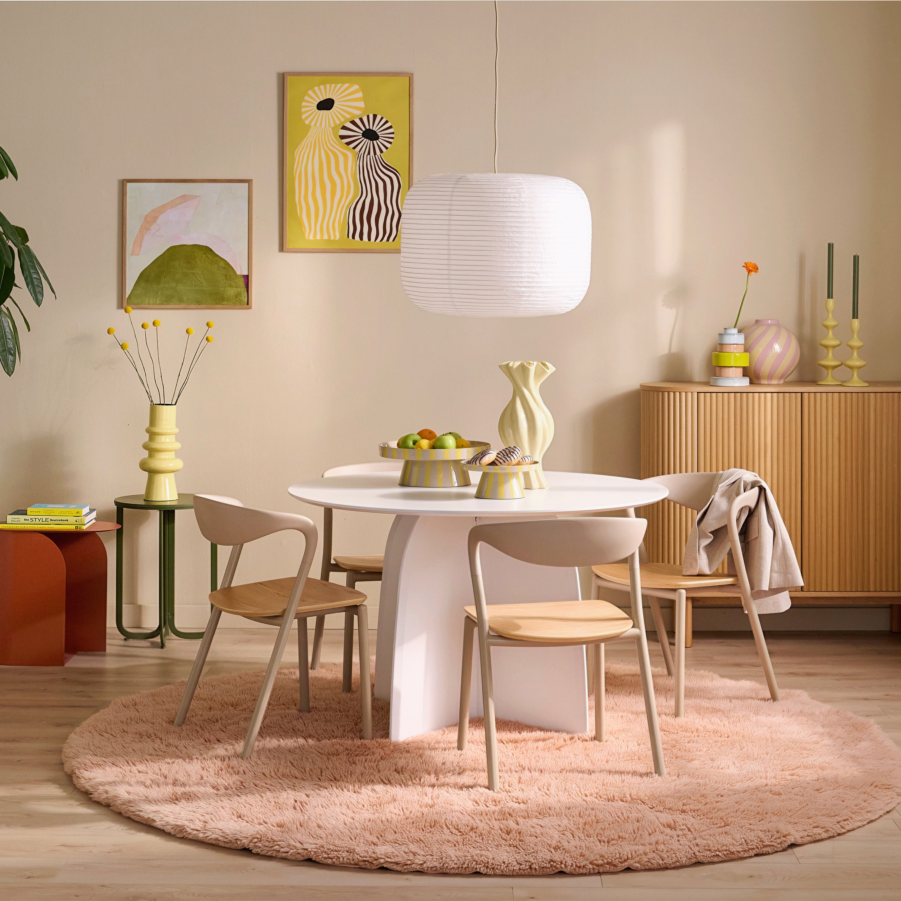 Blokker Aera Eetkamerstoel - Naturel / Lichtgrijs