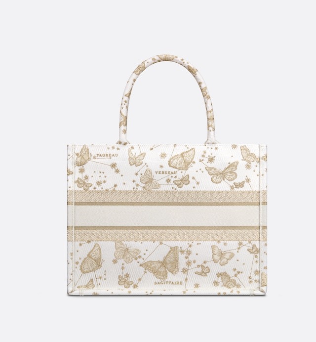 Christian Dior Medium Dior Book Tote Gold-Tone And White Bag For Women M1296ZESU_M01E- 14 Inches / 36 Cm1:1High-quality replica