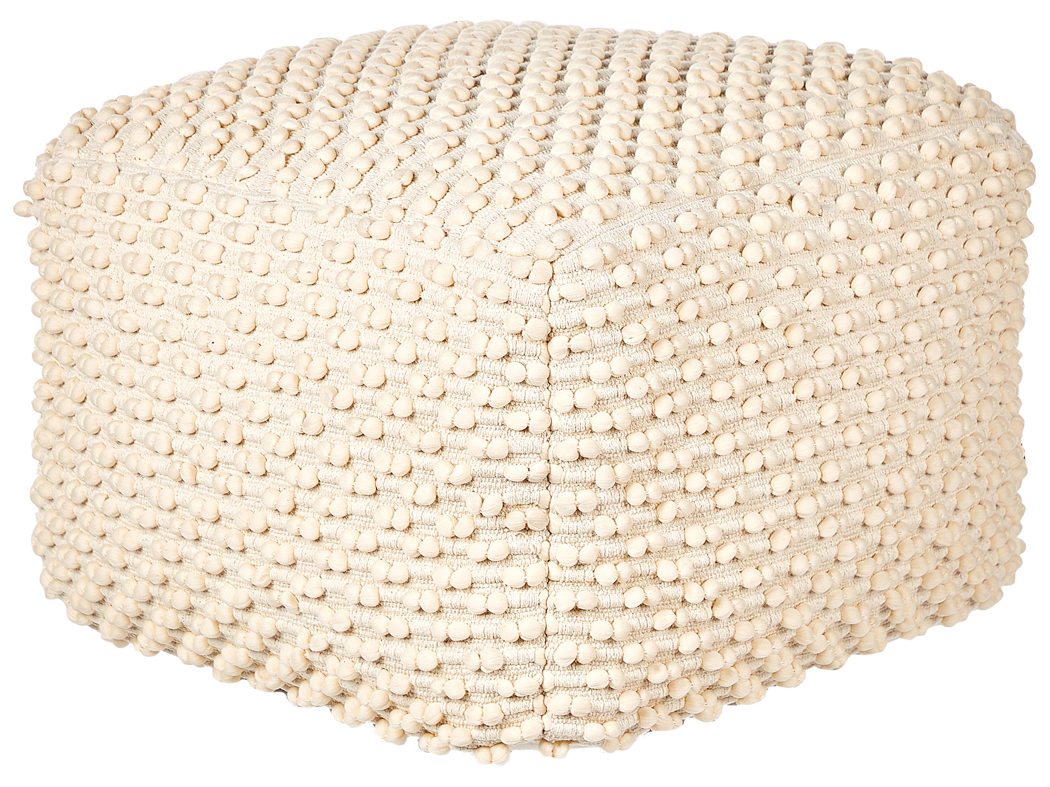 Pouffe KINGRI Cotton Light Beige