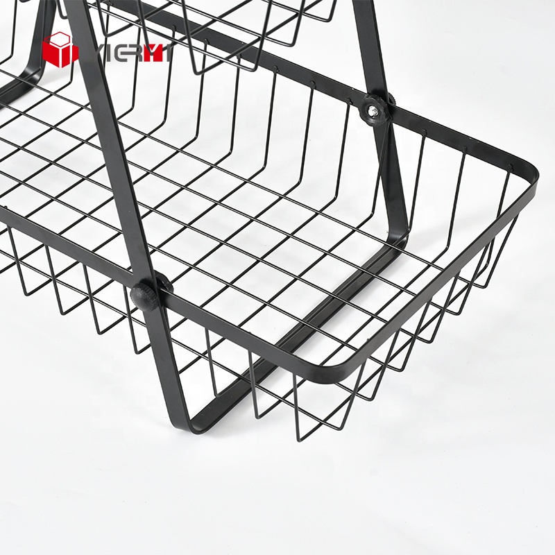 Fruit Storage Basket 2/3 Tier Vegetable Bowl Holder Rack Kitchen Storage