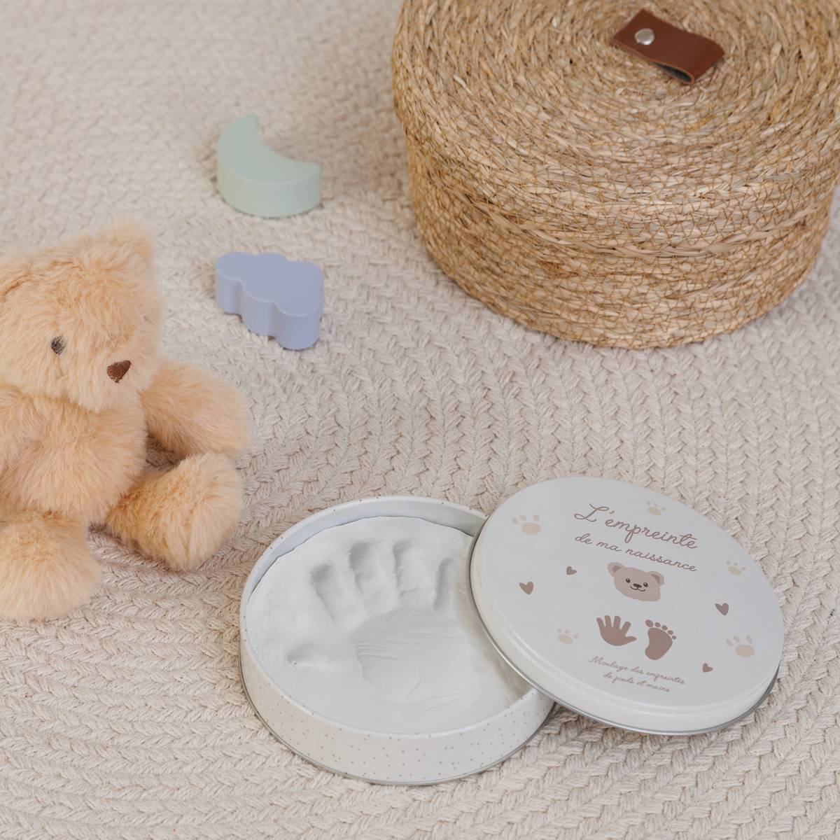 Imprint set with plush "Aniel" Beige
