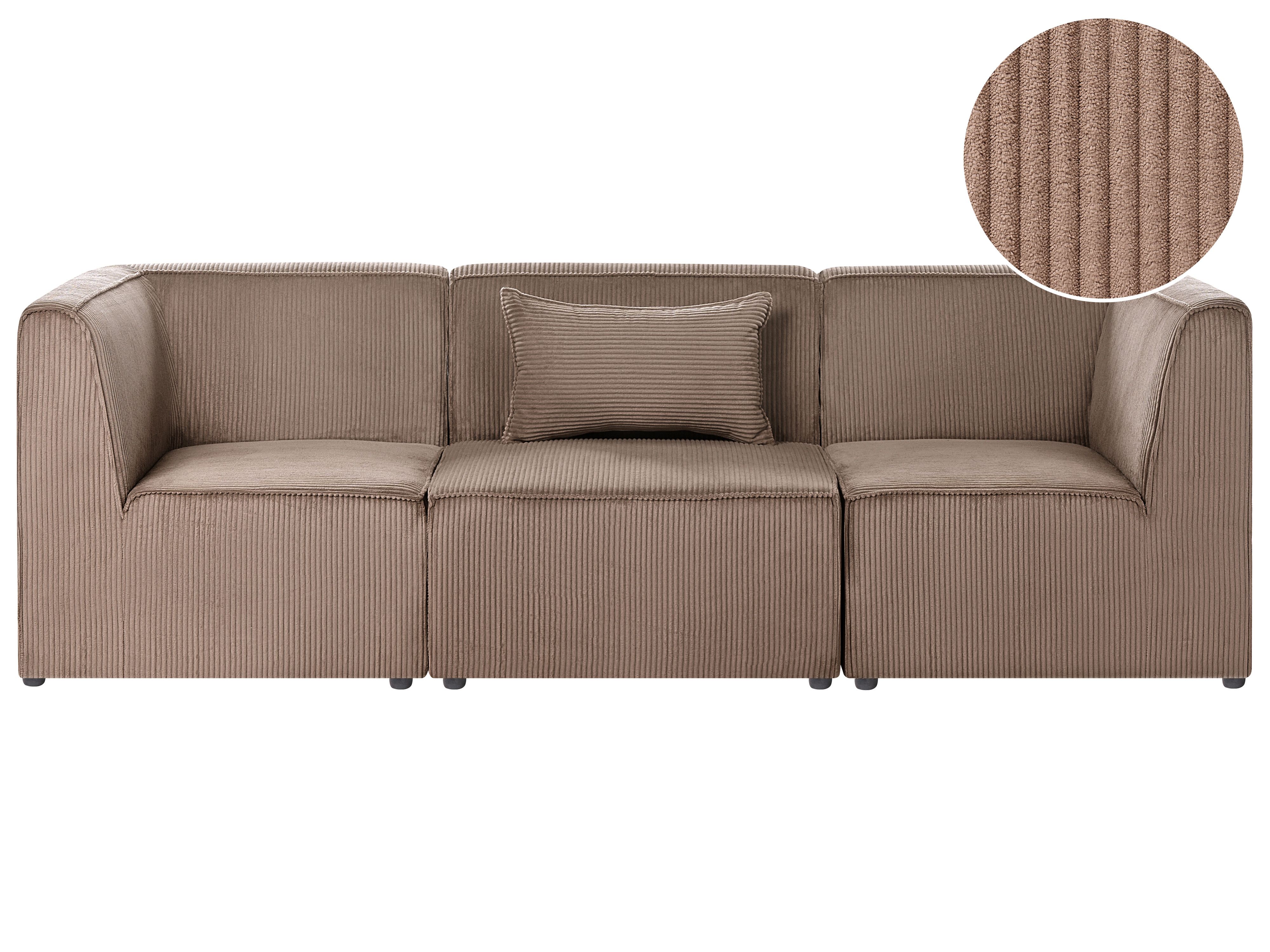 Modular Sofa 3 Seater LEMVIG Corduroy Sand Beige