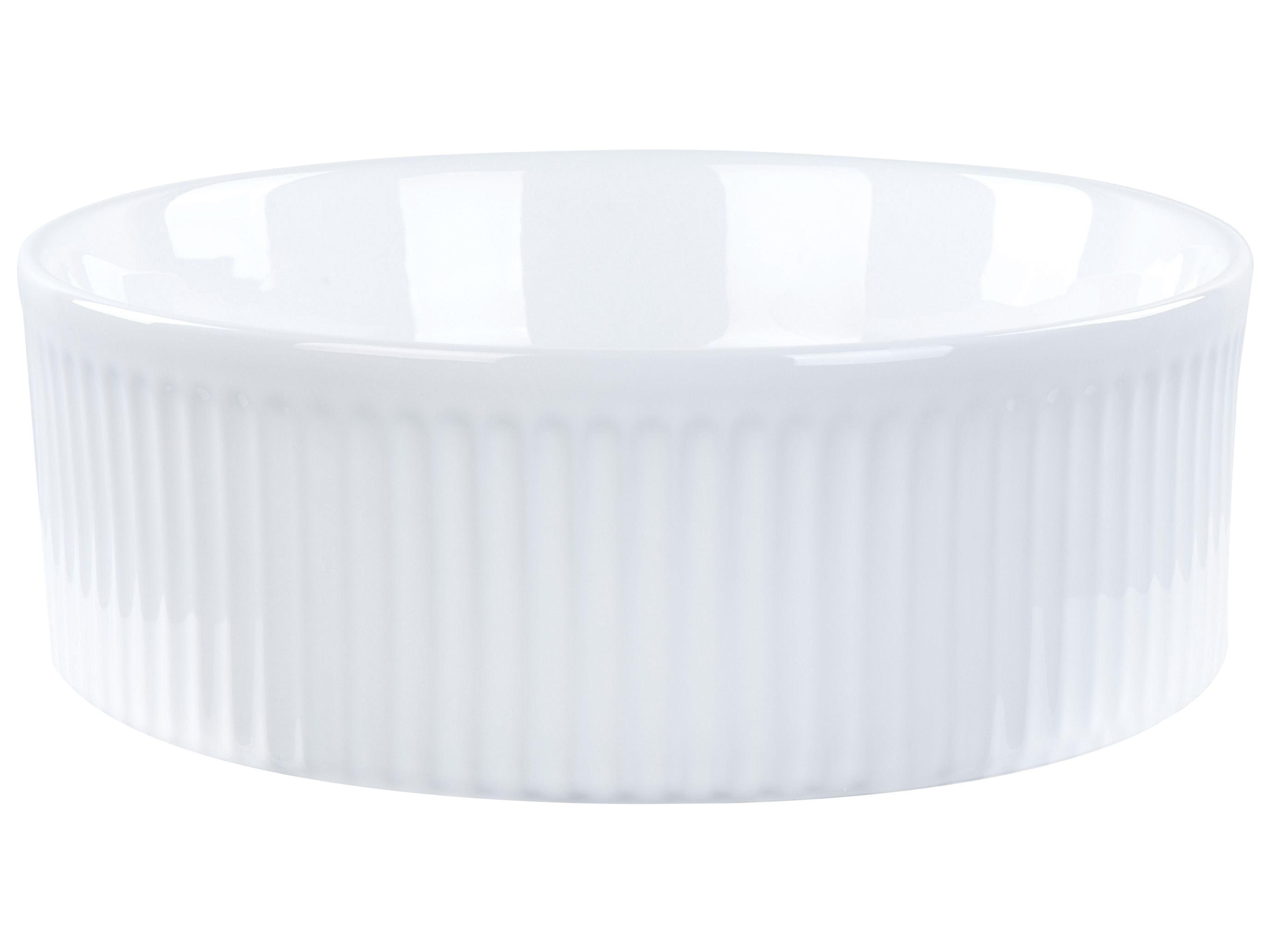 Countertop Basin GELDO ⌀ 370 mm Ceramic White